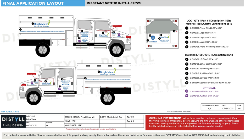 BrightView, Freightliner, M2, CrewCab, Mulch Catch Box, 2021