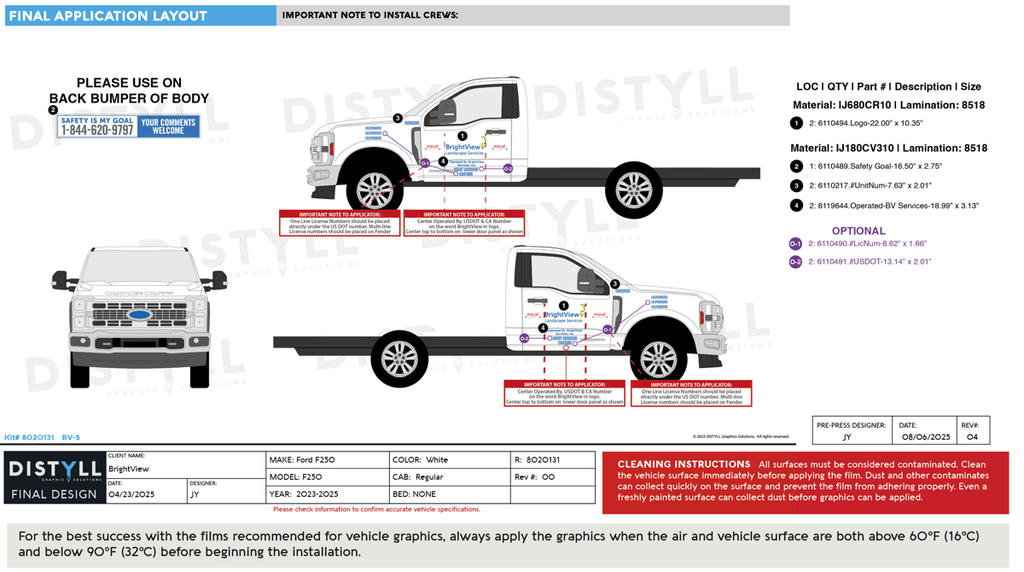 BrightView, Ford, F250-550, Reg Cab Chassis, 2025