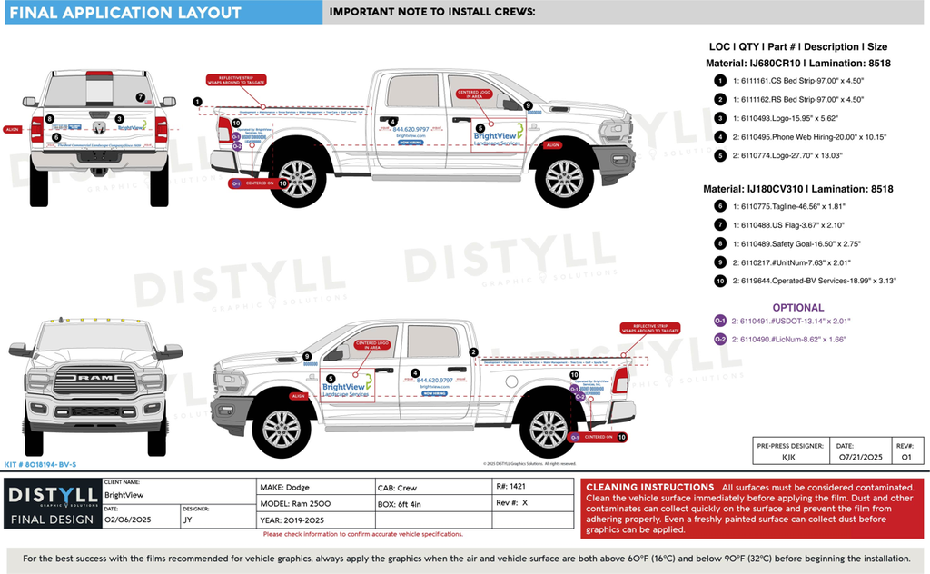 BrightView, Ram 2500, CrewCab, 6ft6in Bed, 2025, R1421