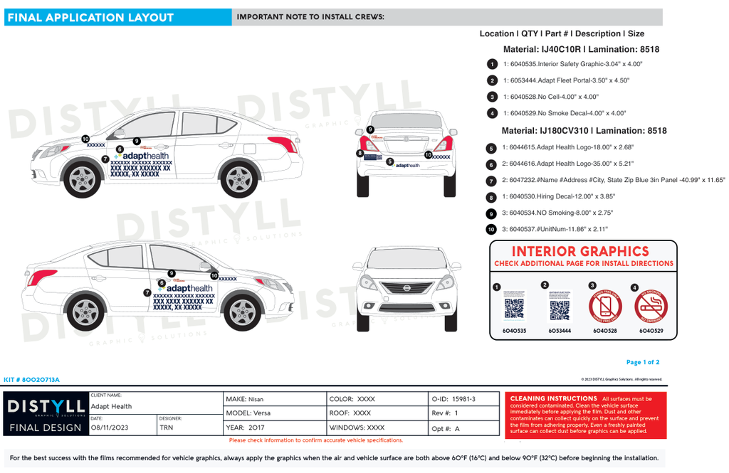 Adapt Health, Nissan, Versa, 2017