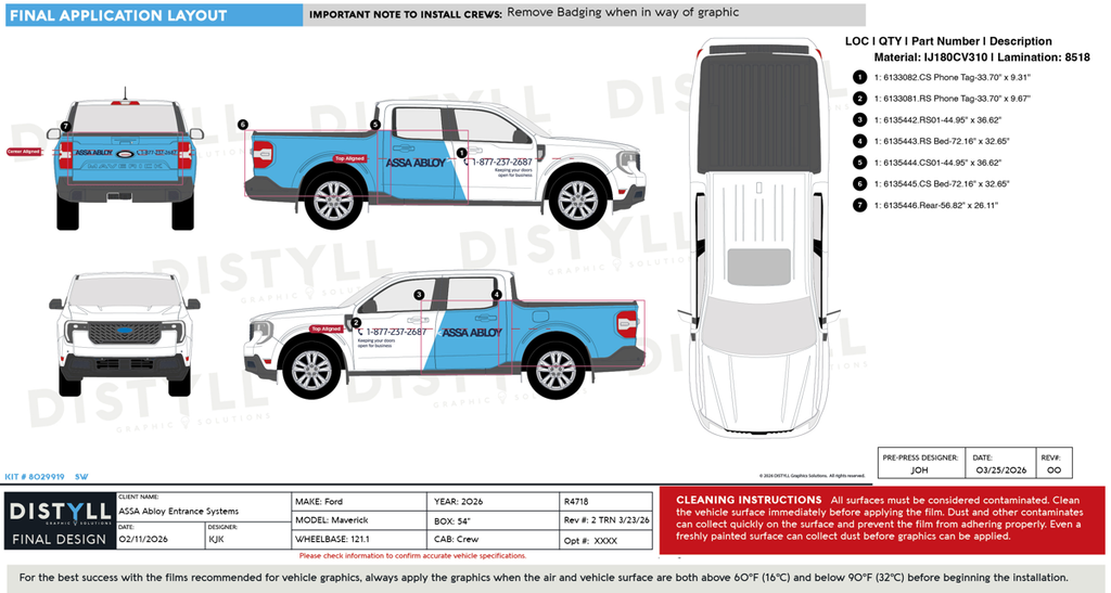 ASSA Abloy Entrance Systems, Ford, Maverick, Super Crew, 5_4ft Bed, 121_1WB, 2026
