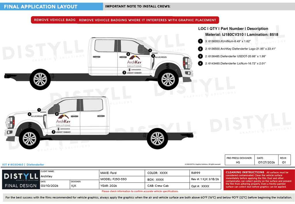 Archkey, Ford, F-250-550, Crew Cab, Chassis, 2026