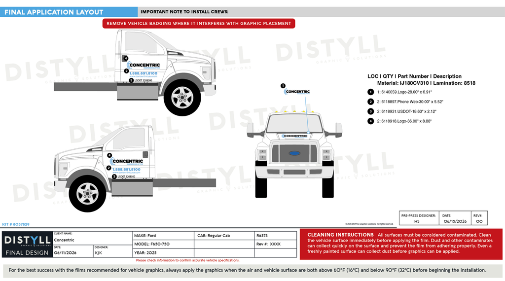 Concentric, Ford, MT_201, F560-750, Regular Cab, 2025
