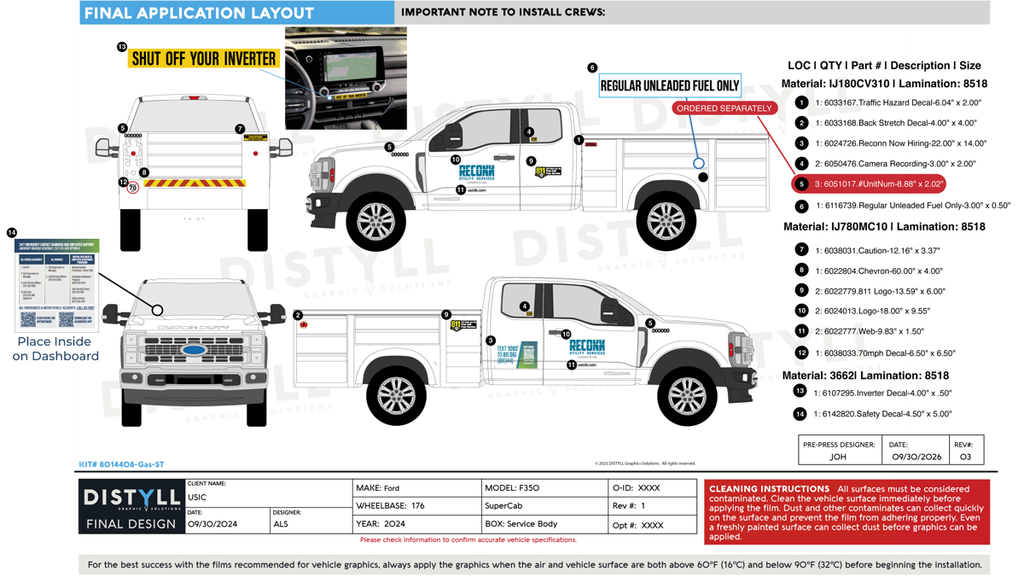 USIC, Reconn, Ford, F350, SuperCab, 176WB, Service Body, 2024