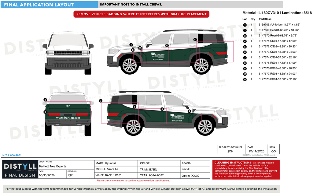 Bartlett Tree Experts, Hyundai, Santa Fe, SE and SEL Trim, 110_8WB, 2024-2027